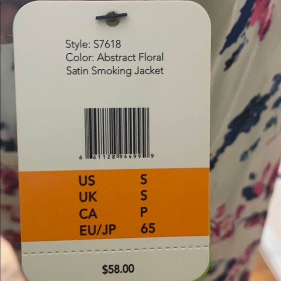 sam edelman abstract floral satin robe - Picture 5 of 6